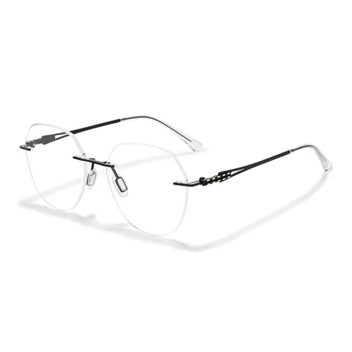 Sagawa Нерегулярная форма Оправы для очков Унисекс Черный Золотой Розово-золотой Бургунди