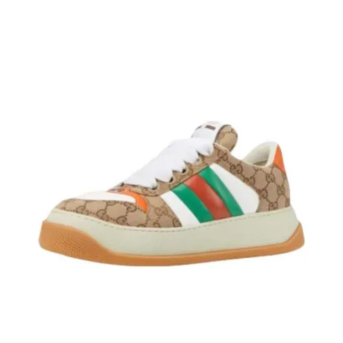 GUCCI Screener GG Low Топ Скейтборд Кроссовки Мужские Темно-Коричневый