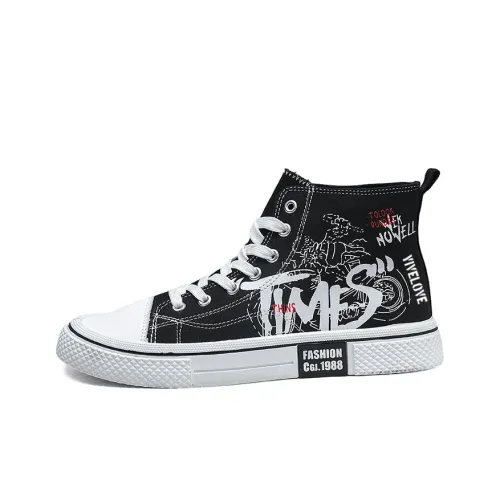 YIVELOVE High-Top Canvas Shoes Men's