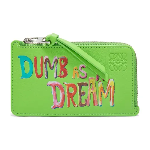 LOEWE Совместное издание Richard Hawkins Коллаборация Коровья кожа Держатель для карт Женские Ярко-зеленый