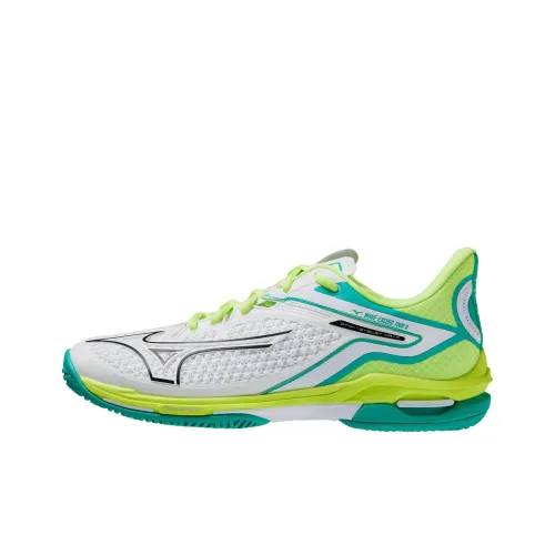 Mizuno Wave Exceed Tour 6 Противоскользящие устойчивые к истиранию Низкий топ Кроссовки для тенниса Унисекс Белый Серый Зеленый
