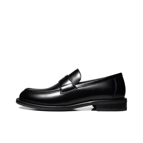 THOM WILLS Британский Деловой Повседневный Универсальный Slip On Лоферы Мужской Черный