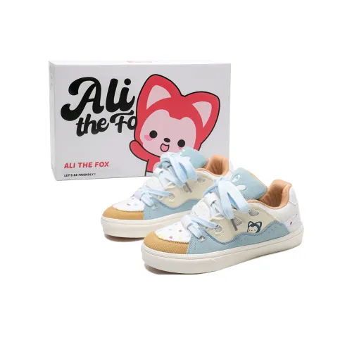 Али Тх Фокс Slip-Resistant Abrasion-Resistant Lightweight Breathable Скейтборд Кроссовки Low Top Женские Морская соль Синий