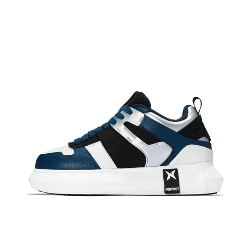 NORVINCY Устойчивые к истиранию низкие кроссовки для скейтбординга унисекс черно-белые