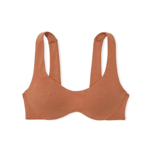 Victoria's Secret Розовые Брейлеты и Бюстгальтеры Топы Подкладочная ткань Хлопок Без подкладки Scoop Бюстгальтер C Бюстгальтер Женские Карамель