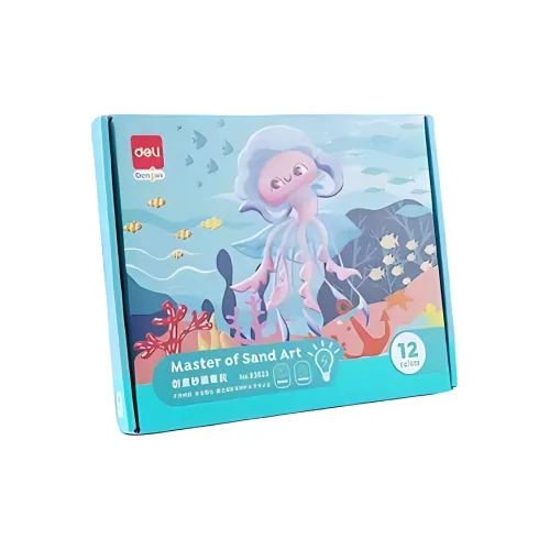 Deli Песочный Рисование Цвет Песочный DIY Handmade Креативный Улучшение Мозга Песчаный Декоративный Рисование Украшение Коробка Игрушки