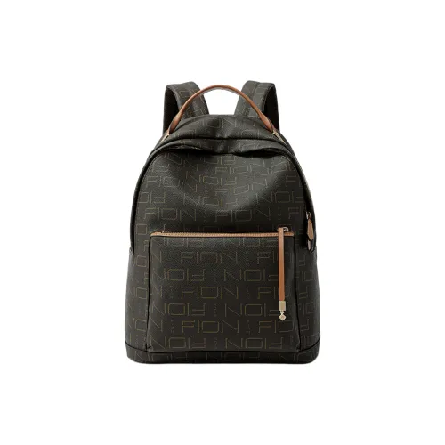 FION Холст Покрытый Рюкзак Женские Кофейный Чай Коричневый