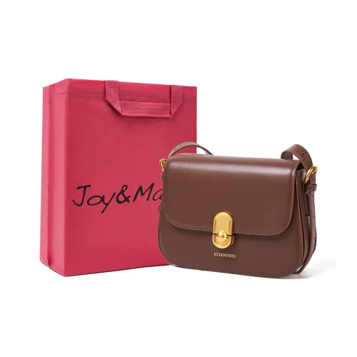 Joy Mario Коровья кожа Маленькая квадратная сумка Сумка через плечо Стандартная Женская Карамельный коричневый Молочный белый Классический черный