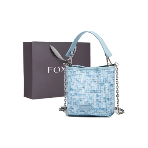 FOXER Синтетическая кожа Коммутирование Универсальная Сумка на плечо Утонченный Премиум Сумка через плечо Стандартная Женская Джинсовый синий