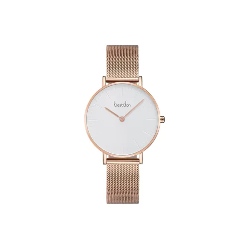 Bestdon Кварцевый механизм ремешок из нержавеющей стали женские часы белый циферблат
