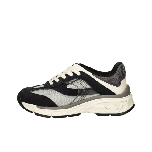 EMPORIO ARMANI Низкий топ Повседневная обувь Мужская Морской синий