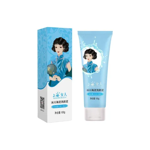 Shanghai Women's Ледниковый Sea Грязь Очищающая Глина Очищающая Молоко Увлажняющий Контроль Жирности и Очищающий 100г