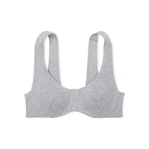 Victoria's Secret Розовый Bralettes Топы Основа Хлопок Без подкладки Scoop Бюстгальтер MHG Бюстгальтер Женские Средне-серый