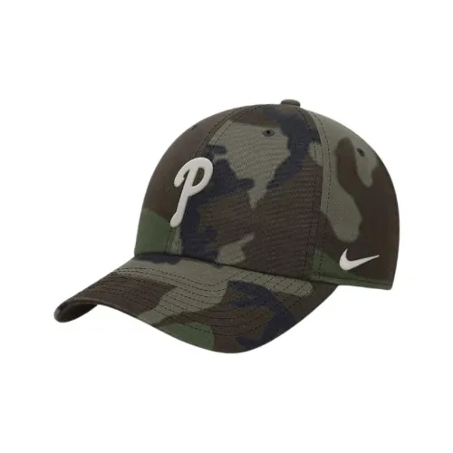 Nike Хлопковые кепки Мужской Камуфляж Зеленый