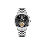 9311-Серебряный корпус с черным циферблатом