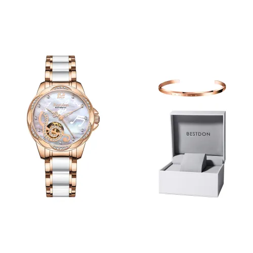 Bestdon Автоматический Механический Механизм Женские Часы 34 мм Мать Жемчуга Цвет