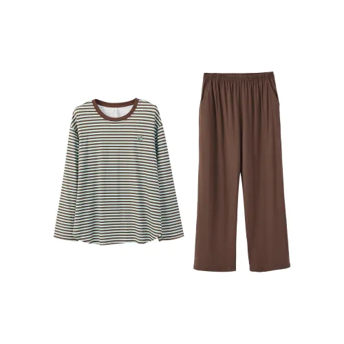 Aannsfam Pajama Комплект Мужской Golden Чайный Коричневый