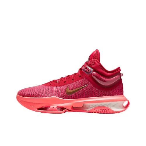 Nike Air Zoom GT Jump 2 Slip Resistant Abrasion Resistant MID Топ Баскетбольные кроссовки Унисекс Красный