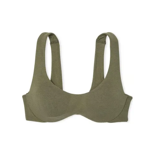 Victoria's Secret Розовые Брейлеты и Бюстгальтеры Топы Подкладочная ткань Хлопок Без подкладки Скуоп Бюстгальтер CNO Бюстгальтер Женский Оливковый