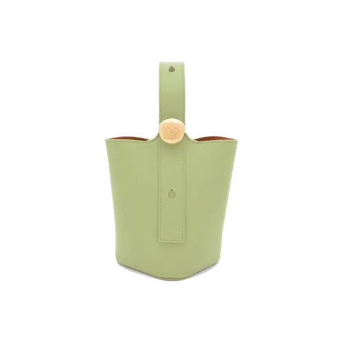 LOEWE Bucket series Мягкая сумка из коровьей кожи Мини Женская Светлая Груша