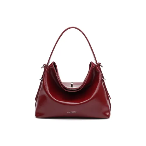 La Festin Сумка через плечо из натуральной коровьей кожи стандартная женская LA Fee красный ночной черный