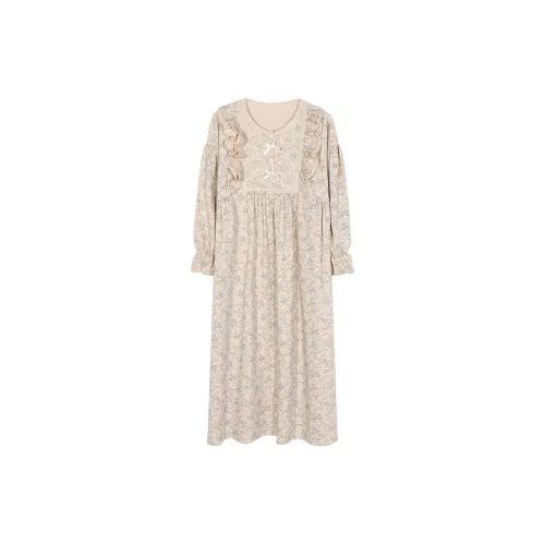 XUANZHITING Ночная сорочка Женская Абрикос