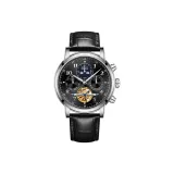 9302-Серебряный корпус с черным циферблатом