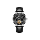 9301-Серебряный корпус с черным циферблатом