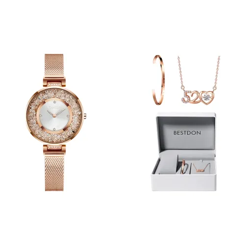 Bestdon Кварцевый механизм сплав ремешок женские часы белый циферблат