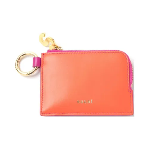 Sacai Кожа Key Pouch Женские Оранжевый и Розовый