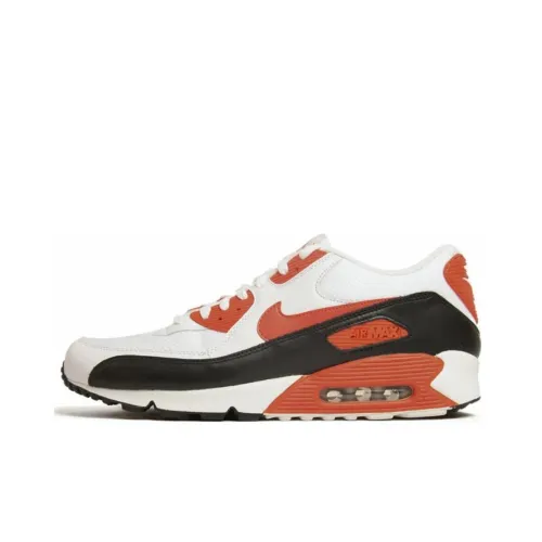 Nike Air Max 90 Classic Low Top Casual Men's White Orange Black Найк Эйр Макс 90 Классический Низкий Топ Повседневный Мужской Белый Оранжевый Черный