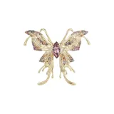 Западный, бабочка, брошь, розовый