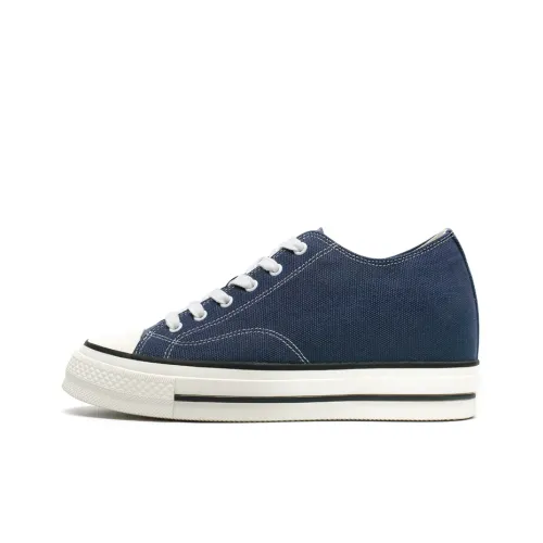 He Jinchang Slip-resistant Abrasion-resistant Low-top Скейтборд Кроссовки Женские Blue