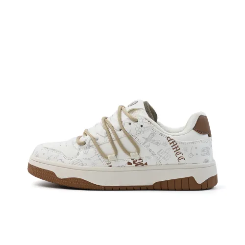 UNNCC Slip-on устойчивый к истиранию легкий низкий топ кроссовки для скейтбординга унисекс бежево-коричневый