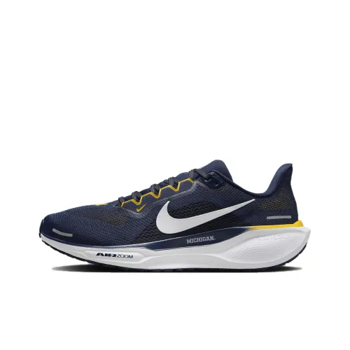 NCAA x Nike Pegasus 41 Противоскользящие устойчивые к истиранию низкий топ беговые кроссовки мужские морской синий
