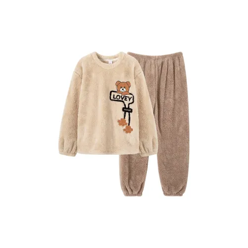 Huggy Kissy Пижамный комплект женский абрикосовый