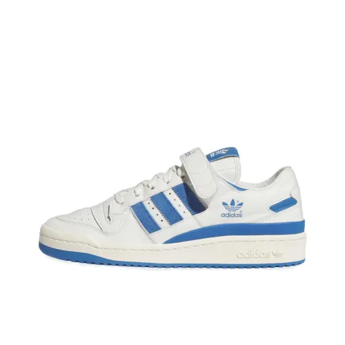 Adidas Originals FORUM 84 Устойчивые к истиранию низкие скейтборд-кроссовки унисекс белые и синие