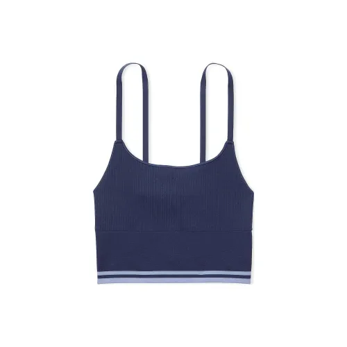 Victoria's Secret Розовый Бесшовный Longline Спортивный Бюстгальтер Midnight Синий Бюстгальтер Женский Midnight Marine