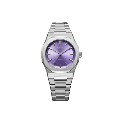 D1 MILANO Watch Кварцевый механизм Нержавеющая сталь Ремешок 36 мм Фиолетовый циферблат Унисекс
