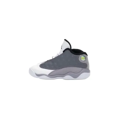 Jordan Air Jordan 13 Противоскользящая Устойчивая к истиранию MID Топ Обувь для малышей Gray Infant And Toddler