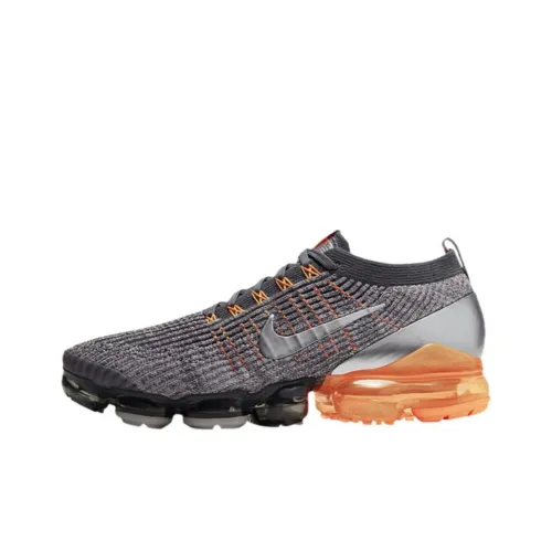 Nike VaporMax Flyknit 3,0 Low Беговые кроссовки Мужские Серый Оранжевый