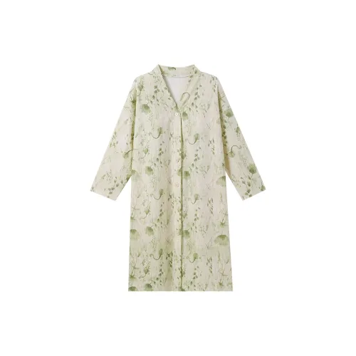 OUSHIBO Ночная сорочка Женская Светло-зеленая