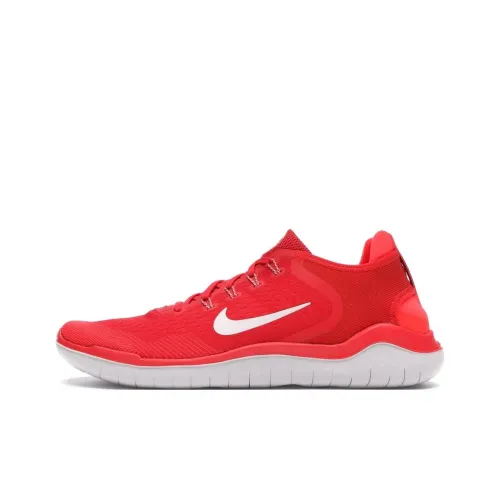 nike Free RN 2018 Противоскользящий Устойчивый к истиранию Низкий Топ Беговые кроссовки Унисекс Красный