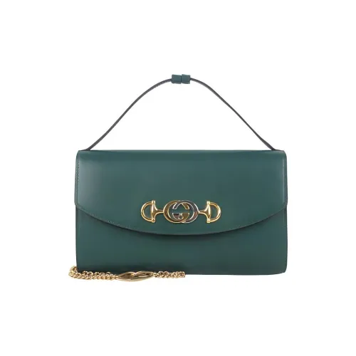 GUCCI Zumi Кожа Портативный Crossbody Сумка через плечо Женская Зеленая