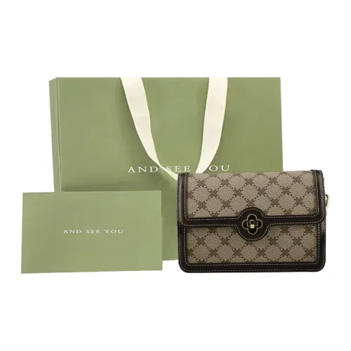 ANDSEEYOU Сумка через плечо из коровьей кожи стандартная женская хаки