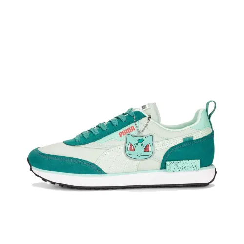 Pokémon X PUMA Future Rider Bulbasaur Low Top Повседневная обувь Мужская Зеленая