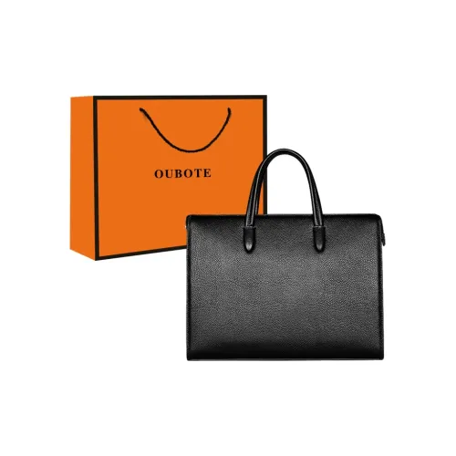 OUBOTE Сумка для ноутбука из коровьей кожи стандартная мужская черная