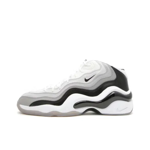 Nike Slip-Resistant Low Top Винтажные Баскетбольные Кроссовки Мужские Белый Черный Серый