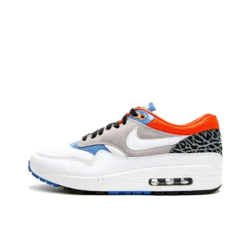 Nike Air Max 1 Low Топ Беговые кроссовки Мужской Белый