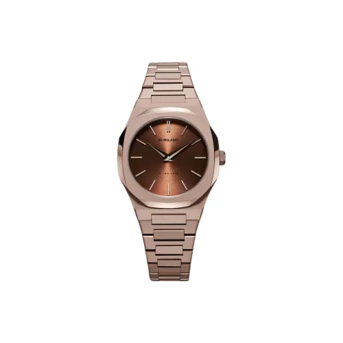 D1 MILANO Наручные часы Кварцевый механизм Нержавеющая сталь Ремешок 34 мм Коричневый циферблат Женские часы